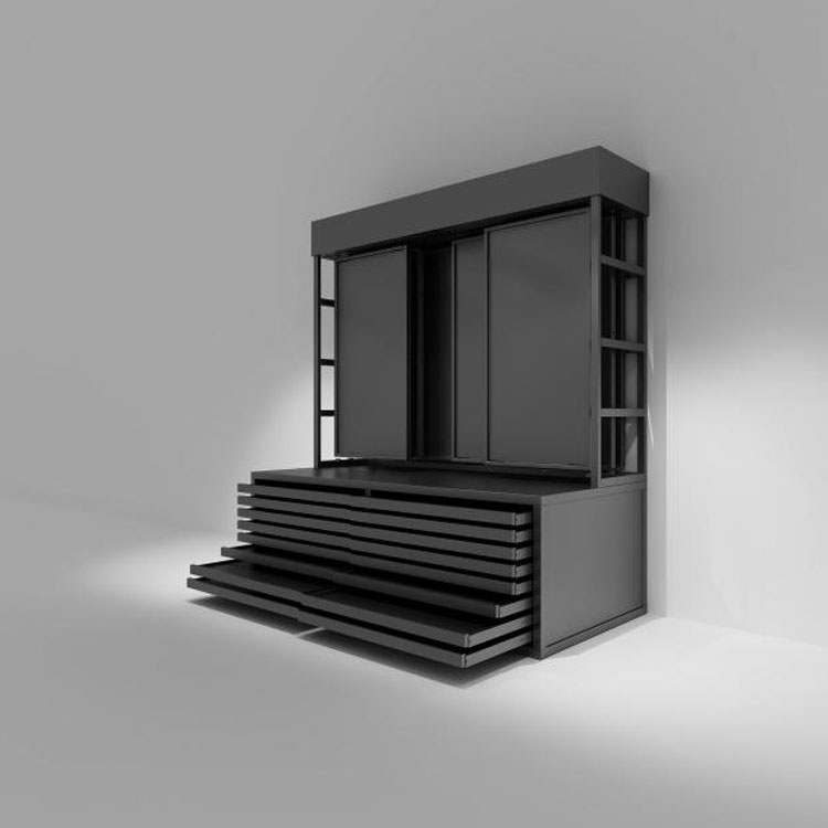 Heavy Duty tiradera laua Harria erakusteko rack